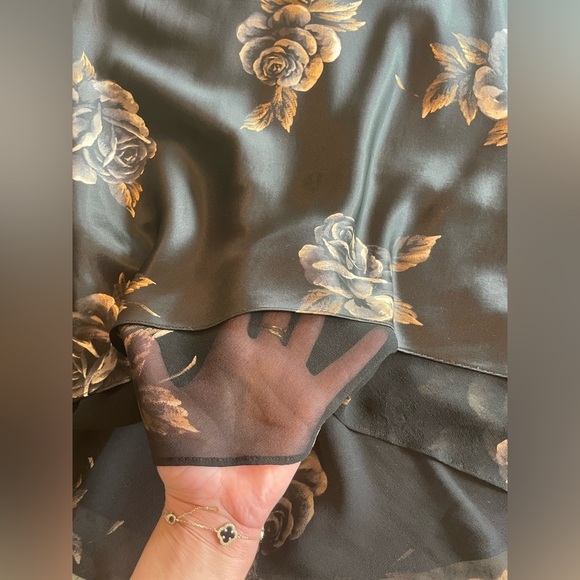 Nine West Black 100% silk Tiered Halter Midi Dress size 8 - Picture 7 of 8